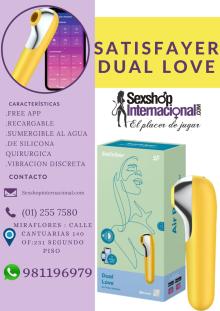 VIBRADOR SUCCIONADOR-SATISFYER DUAL LOVE-DE APLICACION INALAMBRICO-SEXSHOP LIMA 971890151 